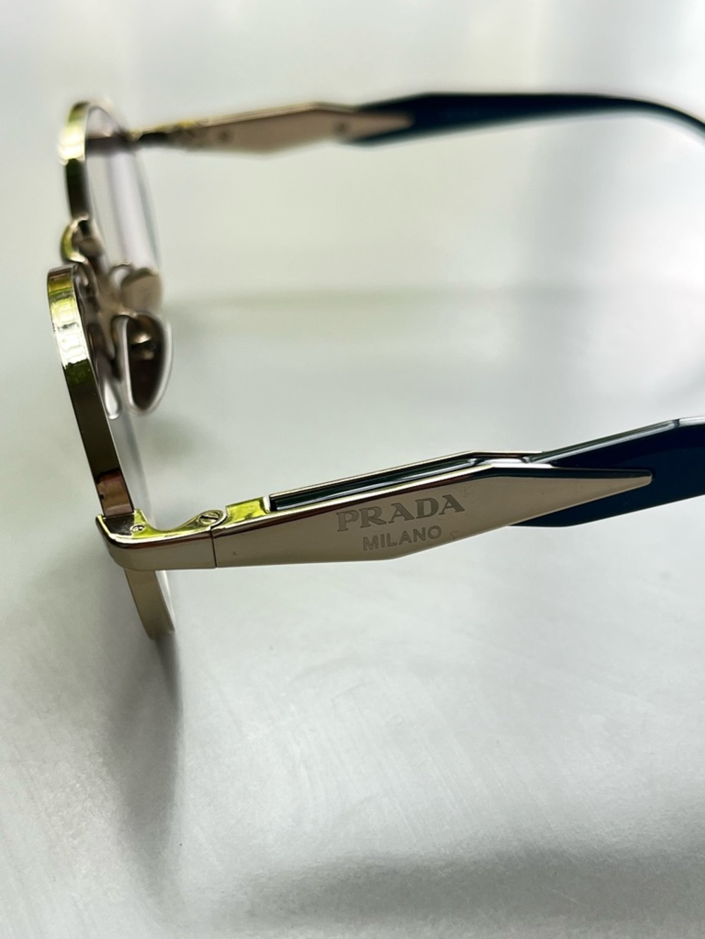 Prada gold Frame Sunglasses with dark Lenses. - Picture 10 of 10